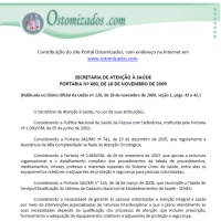 Portaria de aten&ccedil;&atilde;o a pessoa ostomizada