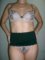 Sutien e calcinha com faixa