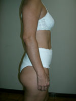 Lingerie branca de perfil